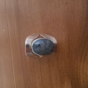 Ring Silver 925 Sodalite Stone Sz 7